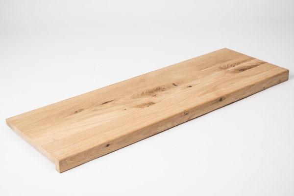 Window sill Solid Oak with overhang, Rustic grade, 26 mm, unfinished