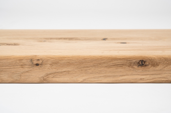 Window sill Solid wild Oak with overhang, 20 mm, Rustic grade, brushed, untreated