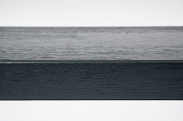 Fensterbank Eiche Select Natur A/B 26 mm KGZ grau lackiert mit Anleimer RAL7016 anthrazitgrau Fensterbrett Fenstersims
