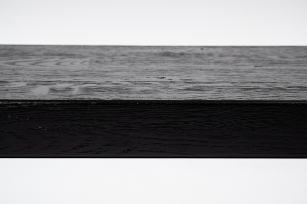 Window sill Solid Oak 26 mm brushed lacquered black with RAL9011