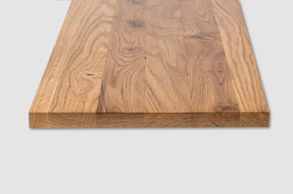 Wall Shelf Riser Rustic Oak DL 20mm Bronze Oiled Shelf Board