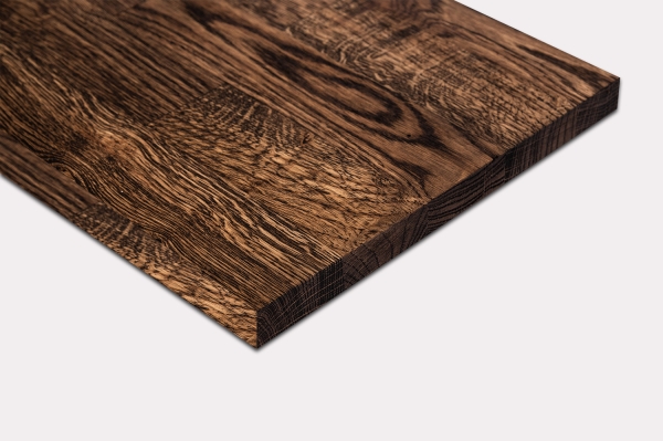 Wall Shelf Oak Wild Oak KGZ 20mm Tone Smoked Oak Oil Shelf Board