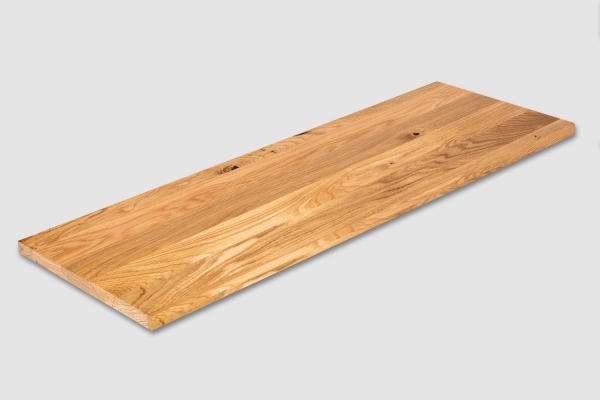 Wall shelf Solid Oak Hardwood shelf, 20 mm, Rustic grade, lacquered