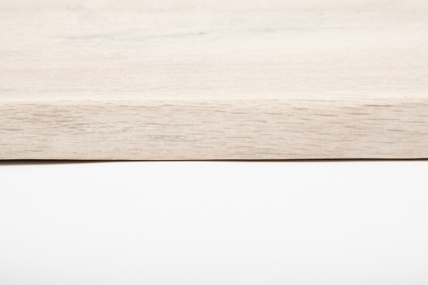 Plank Wandplank Boekenplank met Boomkant Wildeiken 40 mm Gekalkt Wit Geolied