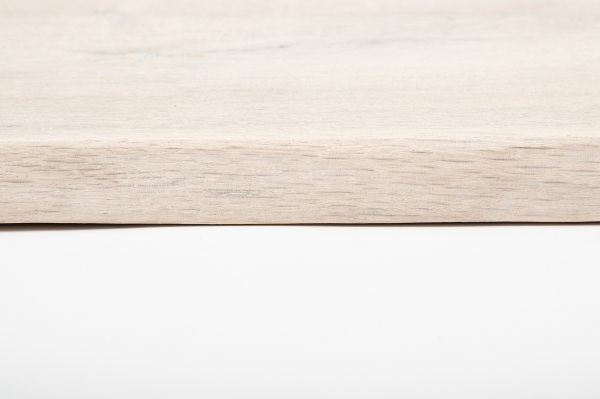 Massivholzbrett Regalbrett Wandregal mit Baumkante Wildeiche 26mm gebürstet gekalkt weiß geölt