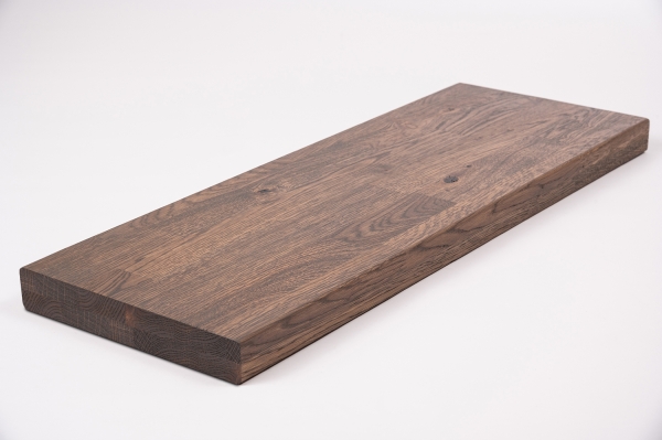 Stair tread Solid Oak Hardwood, Rustic grade, kgz 40 mm, Graphite oiled