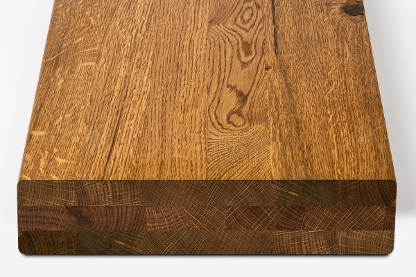 Stair tread Solid Oak Hardwood , Rustic grade, 60 mm, antique oiled