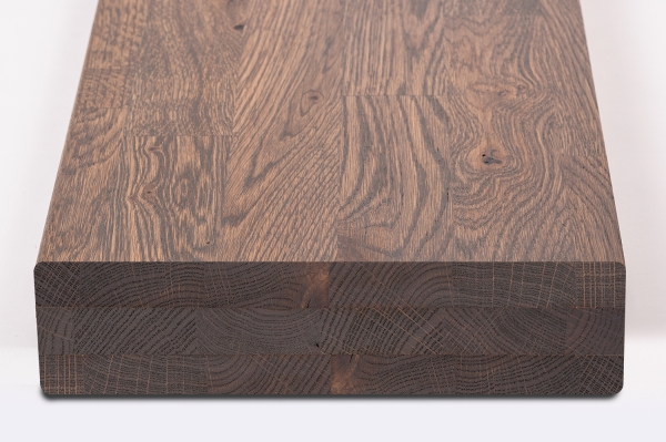 Stair tread Solid Oak Hardwood , Rustic grade, KGZ 60 mm, Graphite oiled