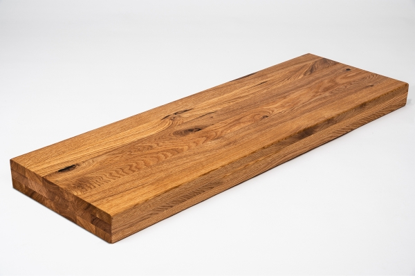 Stair tread Solid Oak Hardwood , Rustic grade, 60 mm, nature oiled