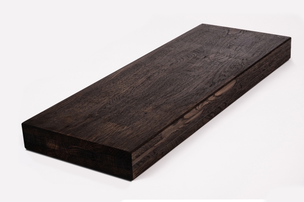 Stair tread Solid Oak Hardwood , Rustic grade, KGZ 60 mm, black oiled