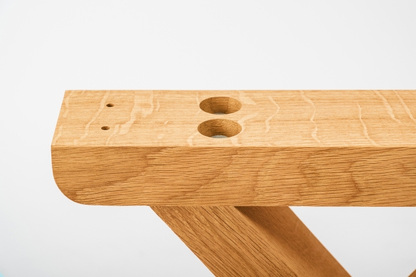 Solid Hardwood Oak Premium set of table legs X small natural oiled