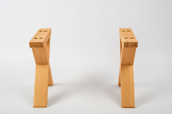 Solid Hardwood Oak Premium set of table legs X small laquered