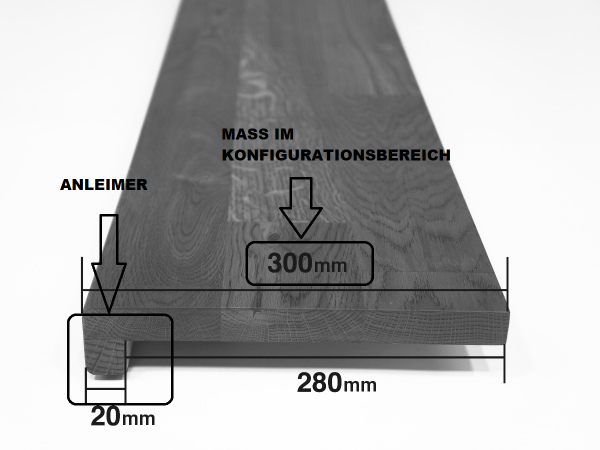 Eiche Räuchereiche Rustikal KGZ 20mm gebürstet weiß geölt Renovierungsstufe Treppenstufe Trittstufe Setzstufe