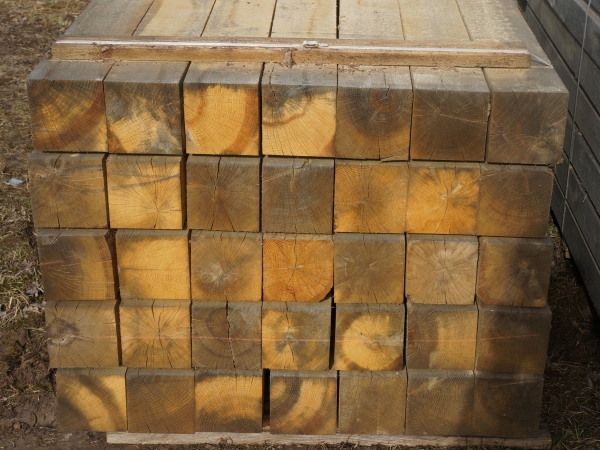 Fresh Sawn Oak Beams 100х100х1000 mm, green oak