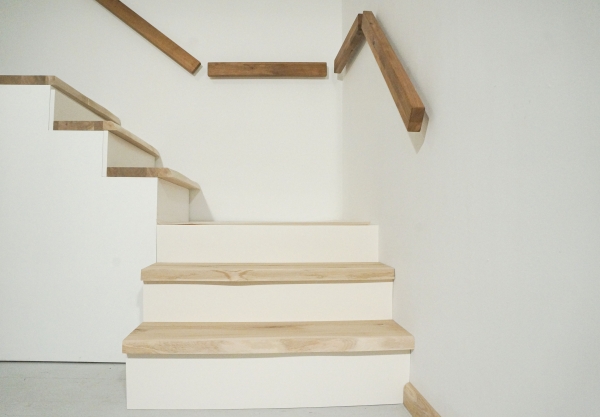 Stair step, step oak wild, with tree edge 40 mm untreated