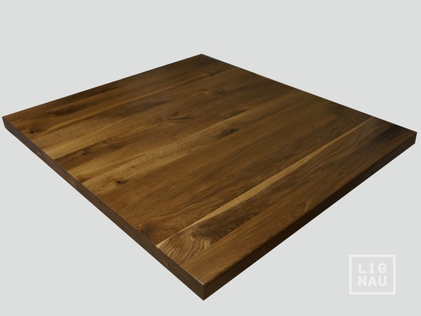 Solid Smoked Oak Worktop 40 mm Rustic grade, laqured