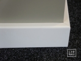 Fußleiste Birke 15x70mm eckiger Form leicht gefast weiß lackiert