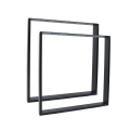 Lot de 2 pieds Noir de Table en Acier, Structure de Table, Cadre de Table RECHTECK