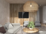 Wandverkleidung aus Eiche Massivholz OZO Wandpaneele 3D